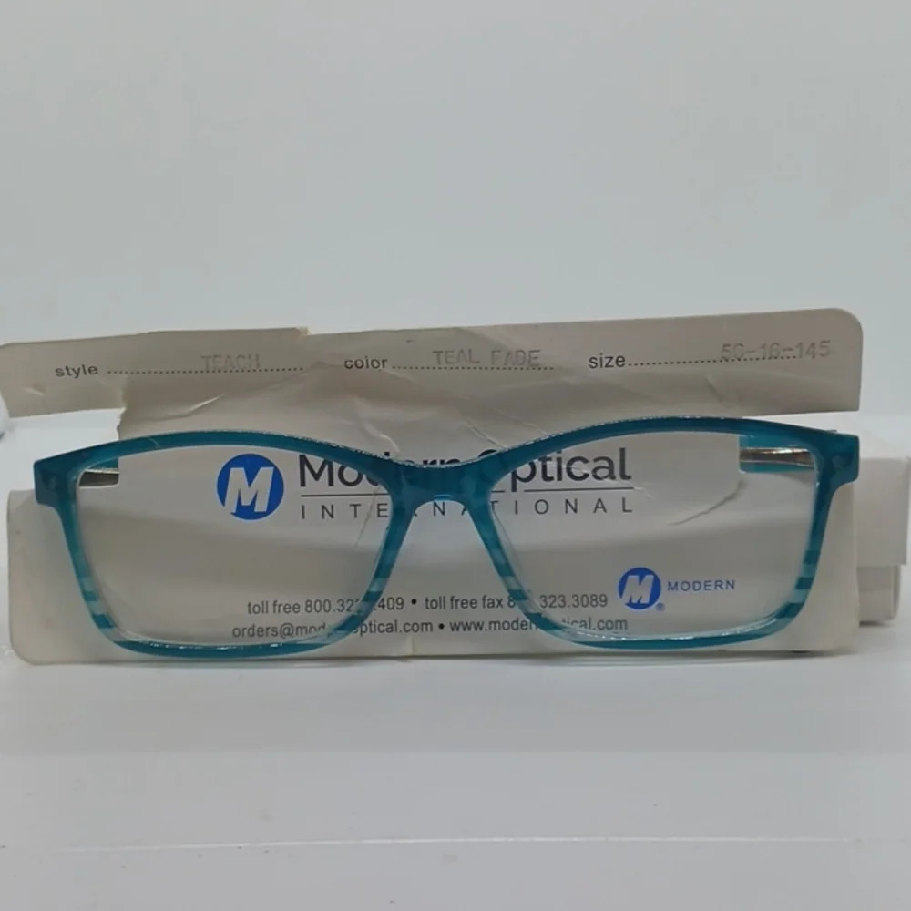 NWT UNISEX MODERN OPTICAL EYEGLASS FRAMES TEACH TEAL FADE
